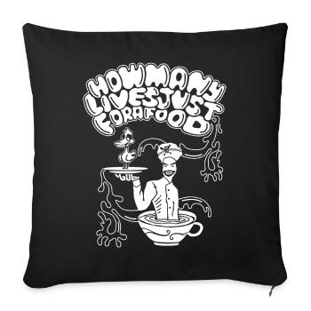 Ducks Doing Cute Things - Throw Pillow Cover 17.5” x 17.5” - black - Front