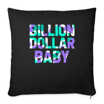 Billion Dollar Baby Grape Camo - Throw Pillow Cover 17.5” x 17.5” - black - Front