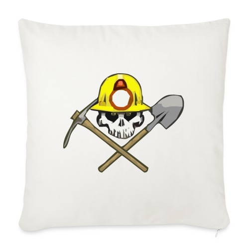 Miner Logo White Text 08 20 14 png - Throw Pillow Cover 17.5” x 17.5”
