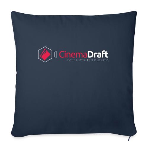 CinemaDraft Full Logo White Front/CD3D White Back - Throw Pillow Cover 17.5” x 17.5”