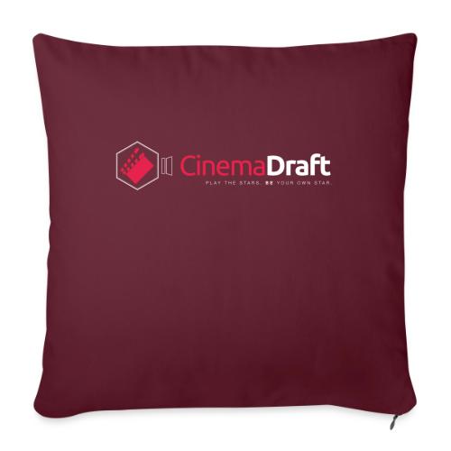 CinemaDraft Full Logo White Front/CD3D White Back - Throw Pillow Cover 17.5” x 17.5”