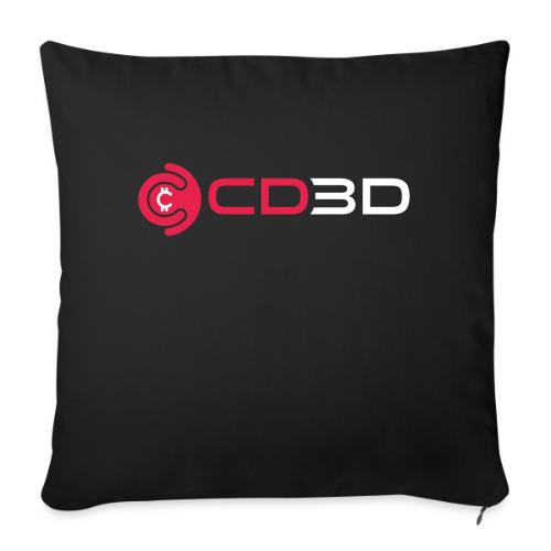 CD3D White Front/CinemaDraft Logo Back - Throw Pillow Cover 17.5” x 17.5”
