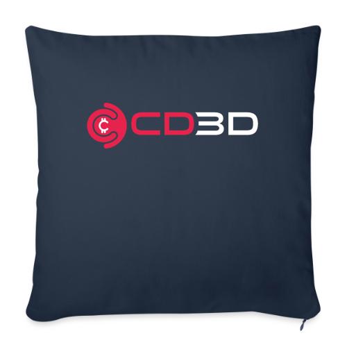 CD3D White Front/CinemaDraft Logo Back - Throw Pillow Cover 17.5” x 17.5”