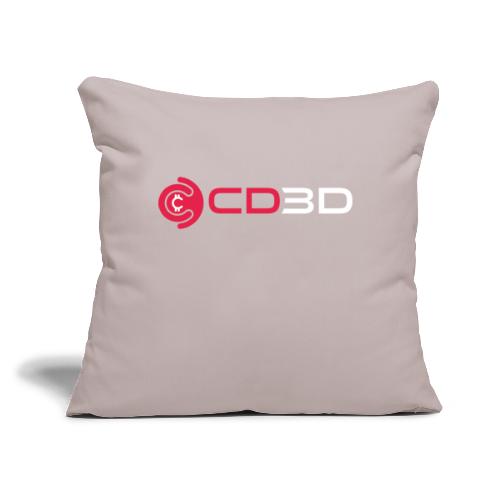 CD3D White Front/CinemaDraft Logo Back - Throw Pillow Cover 17.5” x 17.5”
