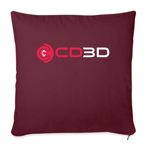 CD3D White Front/CinemaDraft Logo Back - Throw Pillow Cover 17.5” x 17.5”