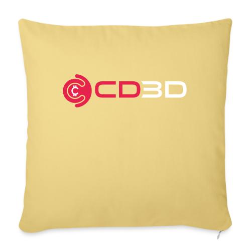 CD3D White Front/CinemaDraft Logo Back - Throw Pillow Cover 17.5” x 17.5”