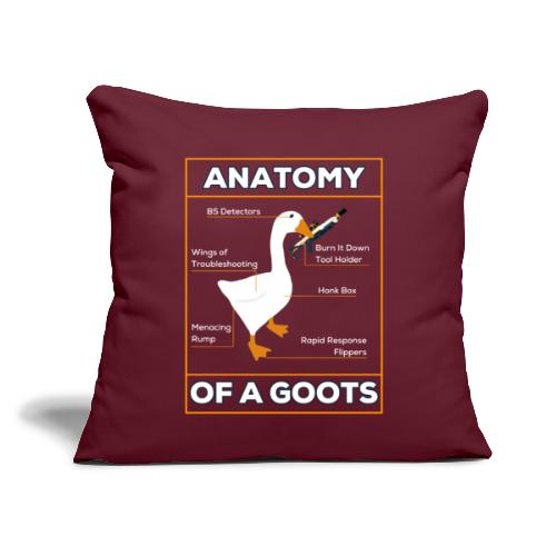 ANATOMY OF A GOOTS v1 - Throw Pillow Cover 17.5” x 17.5”