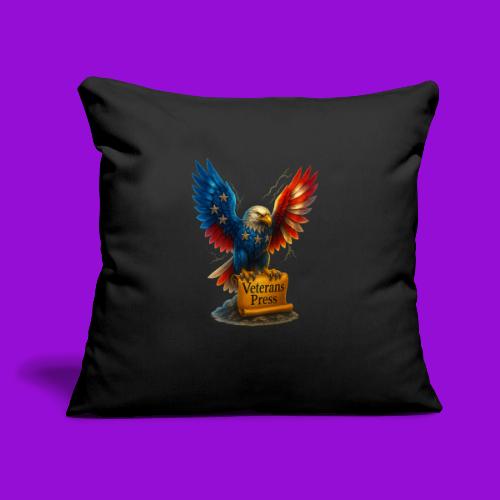 Veterans Press & Bald Eagle Flag 2 Print Set - Throw Pillow Cover 17.5” x 17.5”