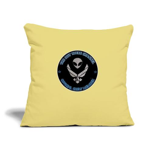 BlackOpsTransBigger1 FrontOnly with OTchan Back - Throw Pillow Cover 17.5” x 17.5”
