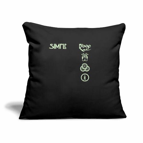 simplesymbolsvert - Throw Pillow Cover 17.5” x 17.5”