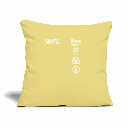 simplesymbolsvert - Throw Pillow Cover 17.5” x 17.5”