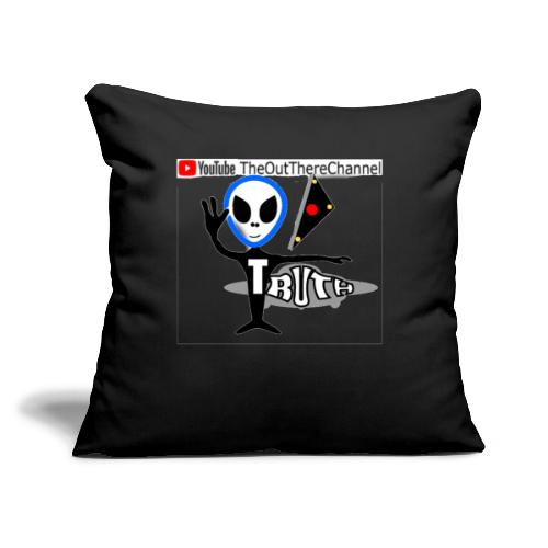 NewOTLogo BigTRANS with Mr Grey Logo Back - Throw Pillow Cover 17.5” x 17.5”