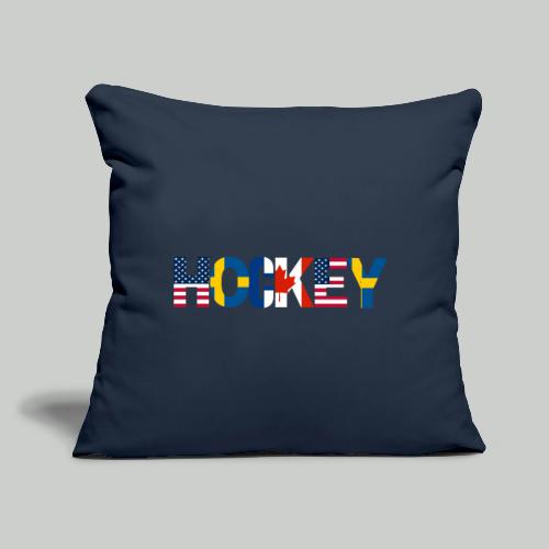 4 NATIONS HOCKEY - Throw Pillow Cover 17.5” x 17.5”