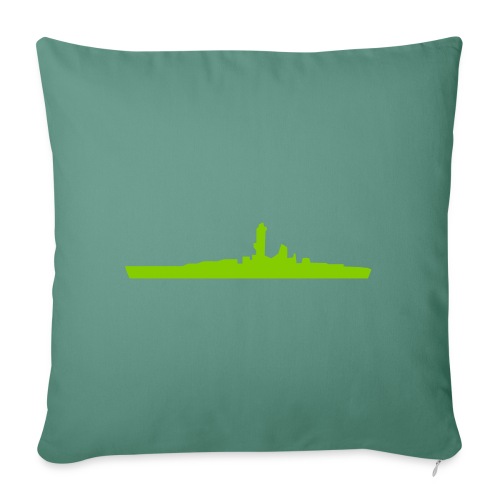 Battleship - Throw Pillow Cover 17.5” x 17.5”