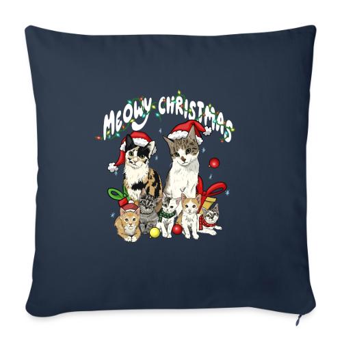 Meow Christmas - Throw Pillow Cover 17.5” x 17.5”