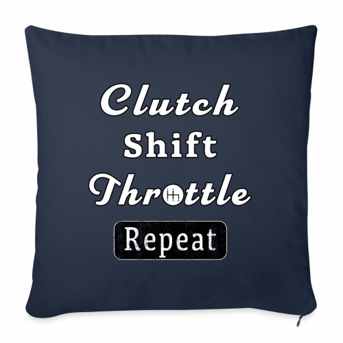 Clutch Shift Throttle Muscle Car Race Mechanic Men - Throw Pillow Cover 17.5” x 17.5”