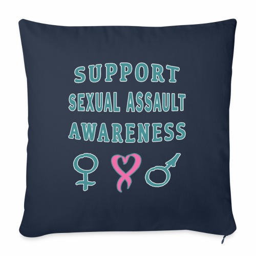 Support Sexual Assault Awareness Prevention Month - Throw Pillow Cover 17.5” x 17.5”