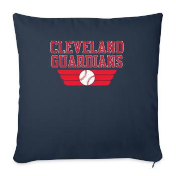 Cleveland Guardians - Throw Pillow Cover 17.5” x 17.5” - navy - Front