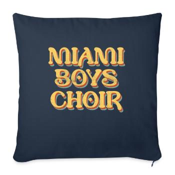 Miami Boys Choir - Throw Pillow Cover 17.5” x 17.5” - navy - Front