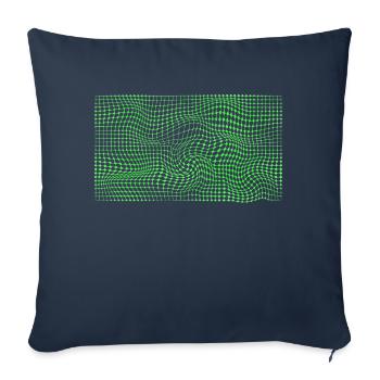 green dots - Throw Pillow Cover 17.5” x 17.5” - navy - Front