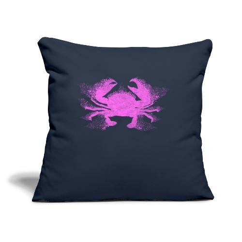 South Carolina Crab in Pink - Throw Pillow Cover 17.5” x 17.5”