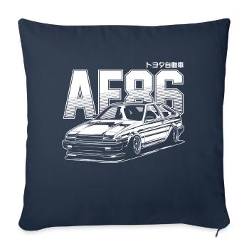 Ae86 Truenoabcdabcdabcdwhite Print - Throw Pillow Cover 17.5” x 17.5” - navy - Front