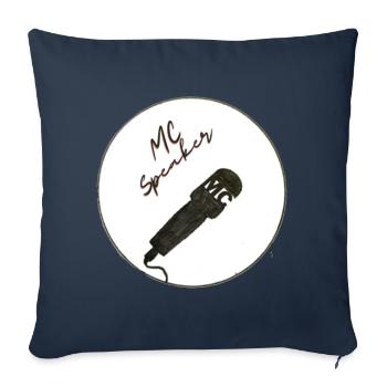 MC SPEAKER - Throw Pillow Cover 17.5” x 17.5” - navy - Front