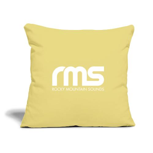 RMS White classic logo - Throw Pillow Cover 17.5” x 17.5”