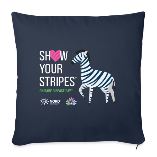 Show Your Stripes for Rare Disease Day! - Throw Pillow Cover 17.5” x 17.5”