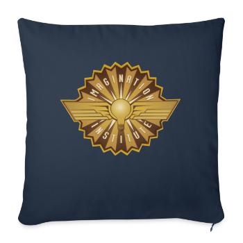 Imagination Institute - Throw Pillow Cover 17.5” x 17.5” - navy - Front