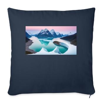 A Visual Escapenature wallpaper desing - Throw Pillow Cover 17.5” x 17.5” - navy - Front
