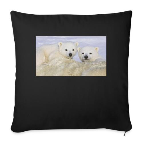 polarbears - Throw Pillow Cover 17.5” x 17.5”