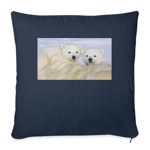 polarbears - Throw Pillow Cover 17.5” x 17.5”