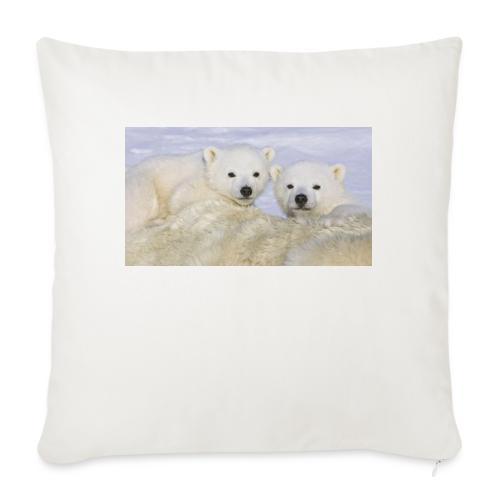 polarbears - Throw Pillow Cover 17.5” x 17.5”