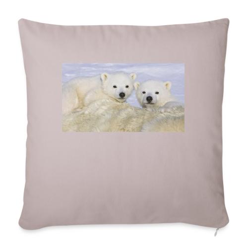 polarbears - Throw Pillow Cover 17.5” x 17.5”