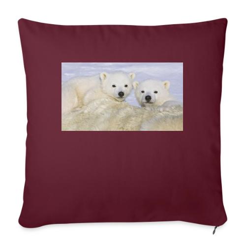 polarbears - Throw Pillow Cover 17.5” x 17.5”
