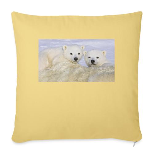 polarbears - Throw Pillow Cover 17.5” x 17.5”