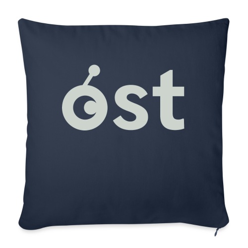 ost logo in grey - Throw Pillow Cover 17.5” x 17.5”