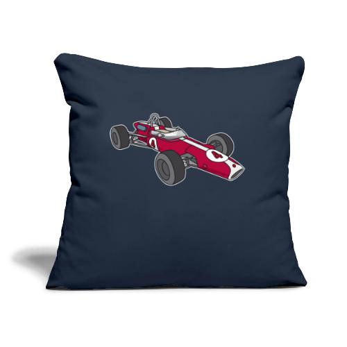 Red racing car, racecar, sportscar - Throw Pillow Cover 17.5” x 17.5”