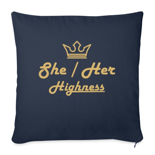 She/Her Preferred Pronouns - Throw Pillow Cover 17.5” x 17.5”