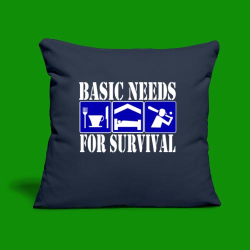 Softball/Baseball Basic Needs - Throw Pillow Cover 17.5” x 17.5”