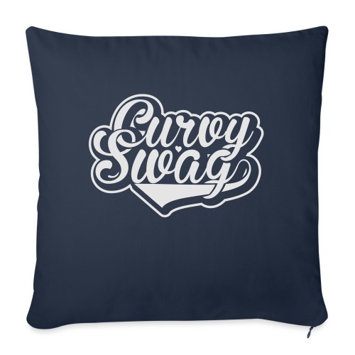 Curvy Swag Reversed Out Design - Throw Pillow Cover 17.5” x 17.5”