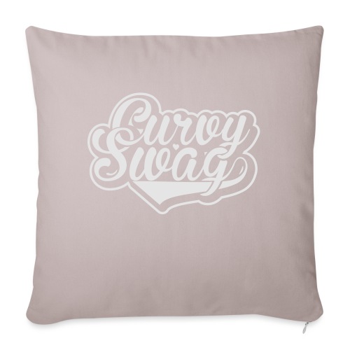 Curvy Swag Reversed Out Design - Throw Pillow Cover 17.5” x 17.5”