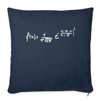 Normal Distribution Probability And Statistics - Throw Pillow Cover 17.5” x 17.5” - navy - Front