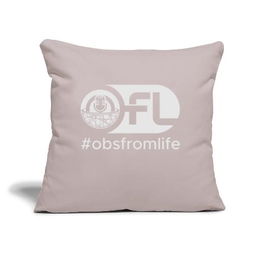 Observations from Life Logo with Hashtag - Throw Pillow Cover 17.5” x 17.5”