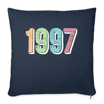 1997 Birth Year - Throw Pillow Cover 17.5” x 17.5” - navy - Front