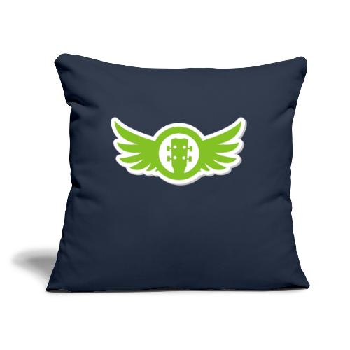 Ukulele Gives You Wings (Green) - Throw Pillow Cover 17.5” x 17.5”