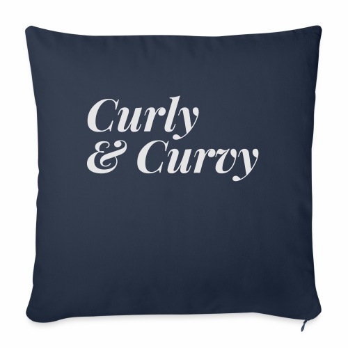 Curly & Curvy Women's Tee - Throw Pillow Cover 17.5” x 17.5”