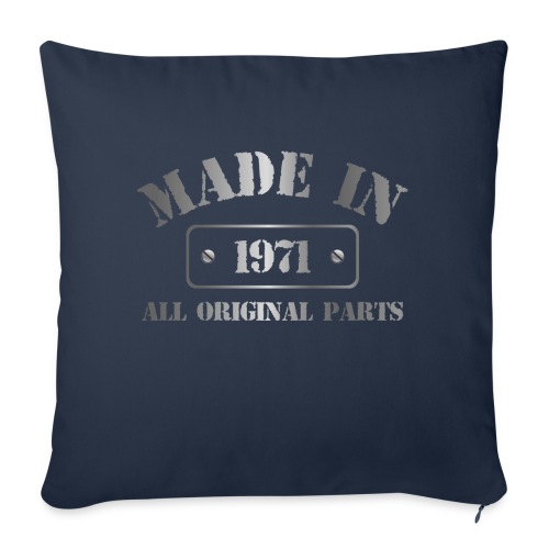 Made in 1971 - Throw Pillow Cover 17.5” x 17.5”