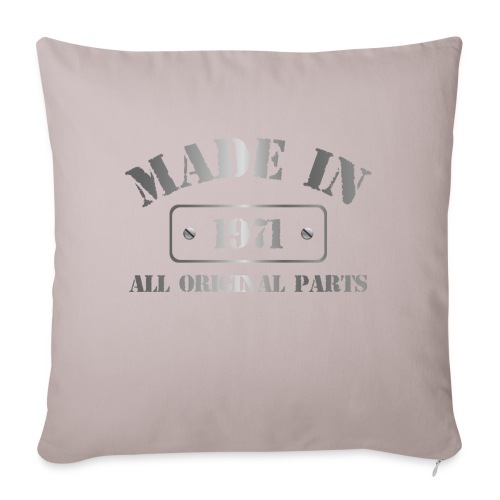 Made in 1971 - Throw Pillow Cover 17.5” x 17.5”